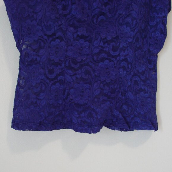 Vintage Y2K Camisole Corset Frederick's of Hollywood Purple Lace Satin Medium - Picture 6 of 10